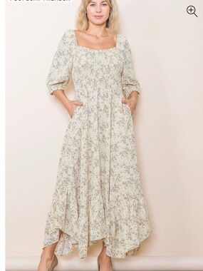 Elloh Floral Smocked Maxi Dress Bump Friendly